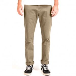 VISSLA High Tider Stretch Chino Pants Slim Straight Fit Tan Men's Size 31